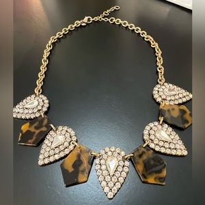 J. Crew Crystal and Tortoise Shell Necklace